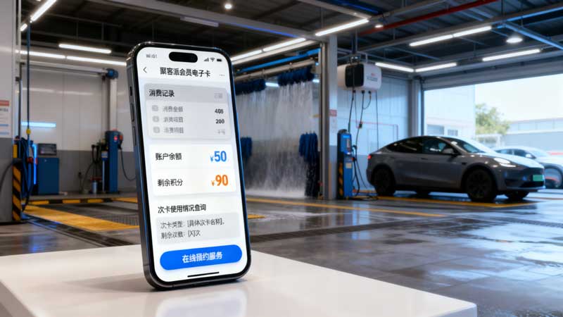 聚客派会员卡管理系统的微信会员电子卡查询界面演示